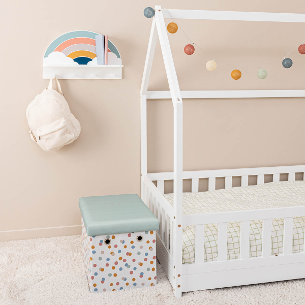 Κρεμάστρα Τοίχου 4 Θέσεων Με Ράφι (48x12x30) A-S Rainbow 203779