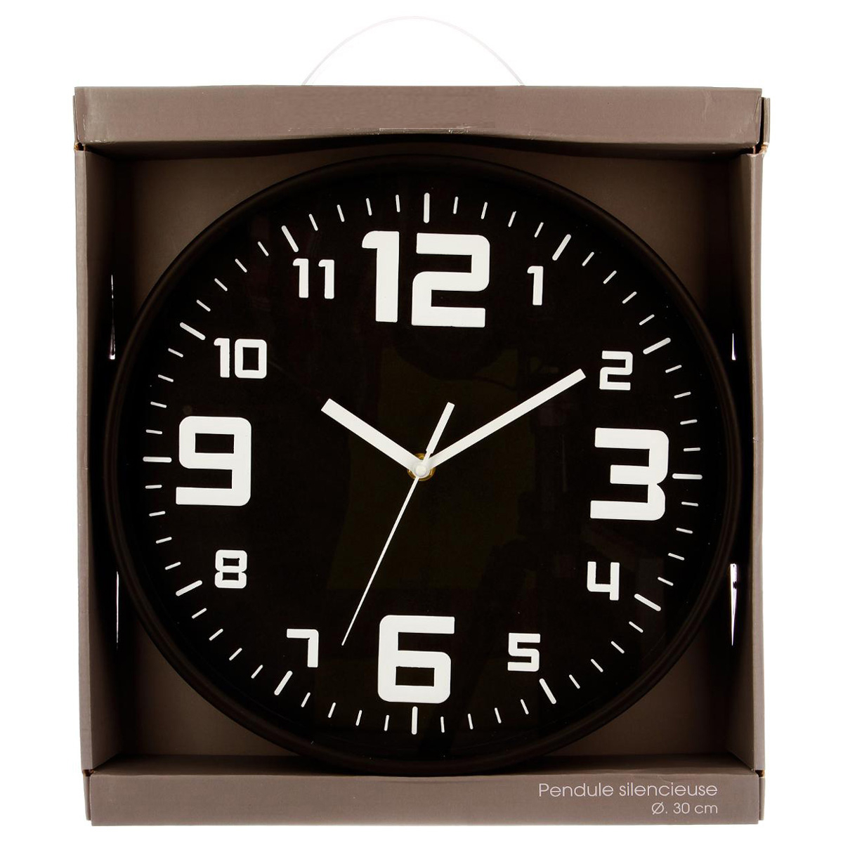 Ρολόι Τοίχου (Φ30) Αθόρυβο A-S Black 114555G Home Διακόσμηση Ρολόγια & Επιτραπέζια Spitishop