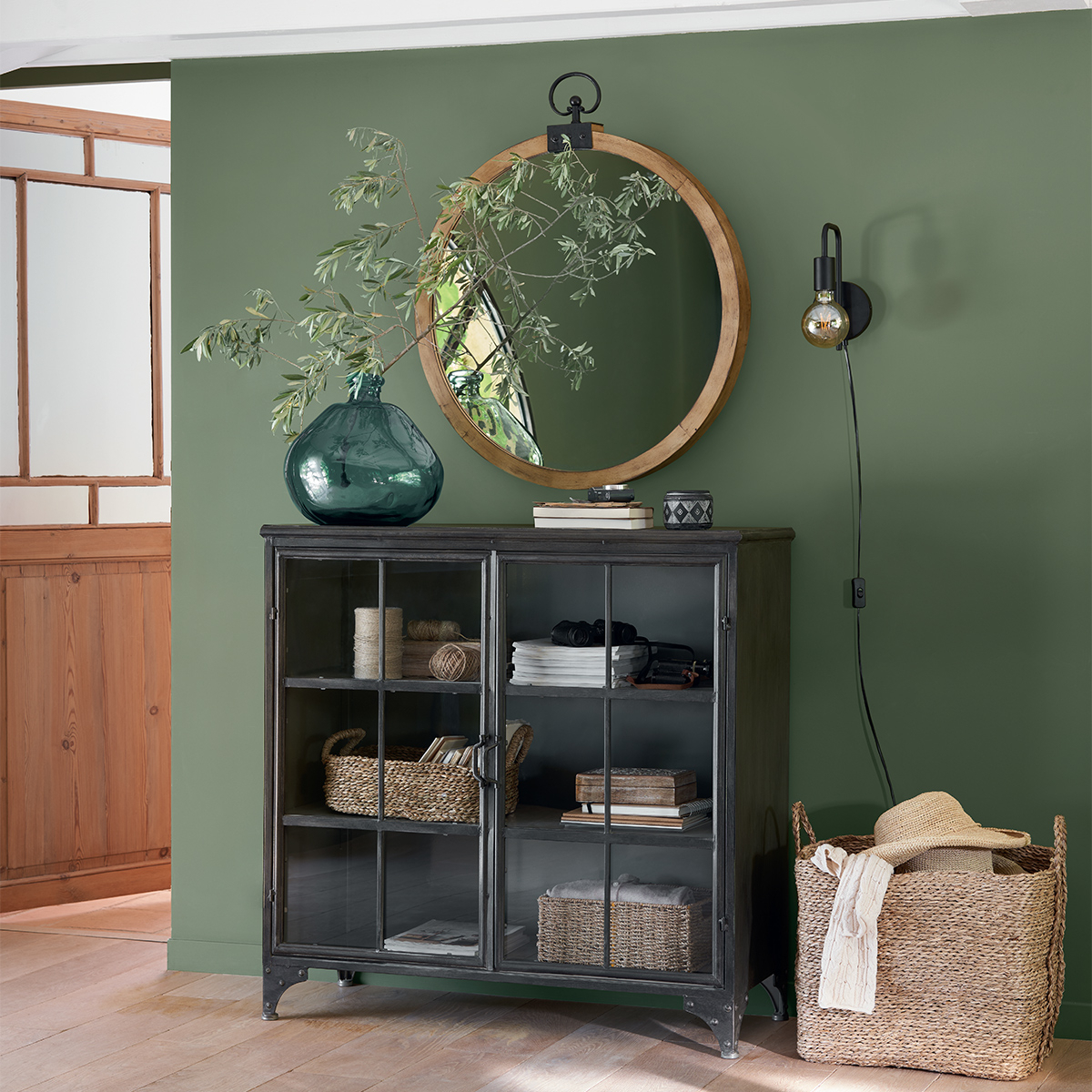 Απλίκα Τοίχου με Φις Πρίζας A-S Keli Black 182401B Home Φωτιστικά Spitishop