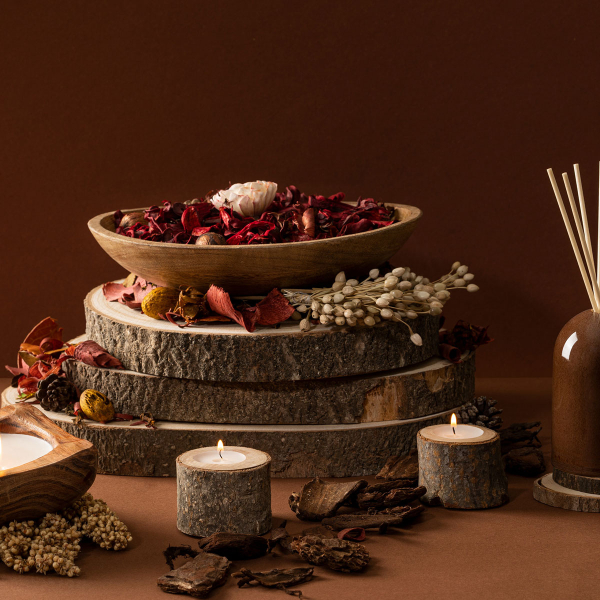 Κερί Αρωματικό 150gr (Φ12.5x5) A-S Paola Linen Wood 187618