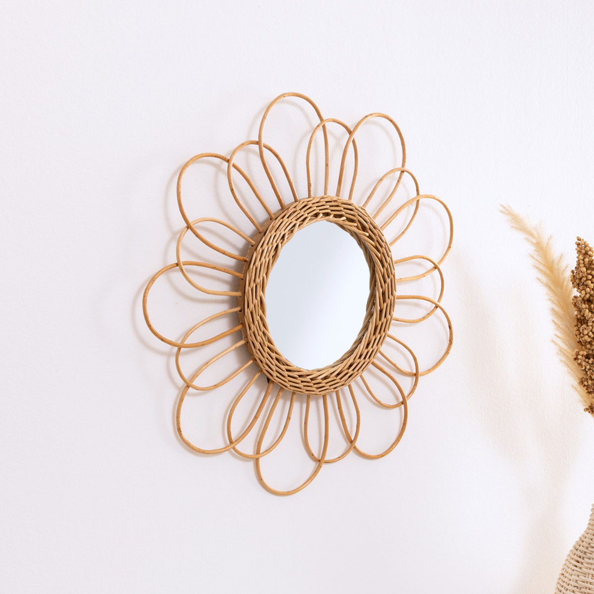 Spitishop Διακοσμητικός Καθρέφτης Τοίχου (Φ38) A-S Flower 162206