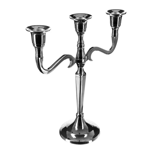 Κηροπήγιο 3 Θέσεων (22.5x9.1x26.5) A-S Candle Holder Silver 123154