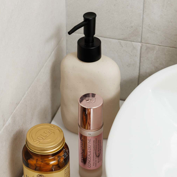 Dispenser Μπάνιου 280ml (8.5x4.5x18) Estia Grain 02-27643