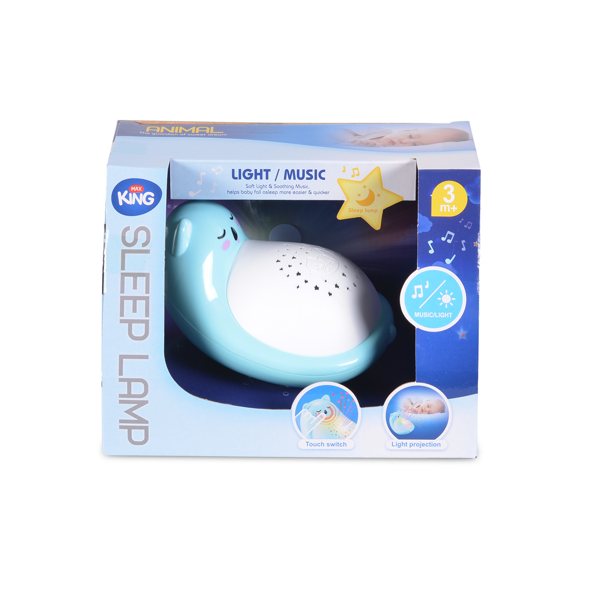 Μουσικός Προβολέας Moni Animal Blue Home Παιχνίδια Μόμπιλε Spitishop