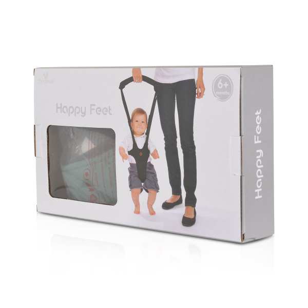 Περπατούρα Με Ιμάντες Στήριξης (6-14 Μηνών/Έως 13kg) Cangaroo Happy Feet Dark Grey