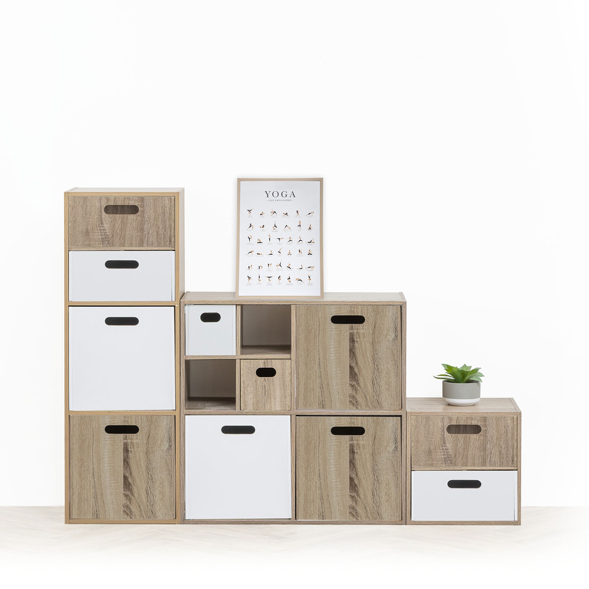 Βιβλιοθήκη Δαπέδου 4 Θέσεων (67 5X32X67 5) F-V Box Mix Nat 138908 Home Έπιπλα Βιβλιοθήκες - Ραφιέρες Spitishop