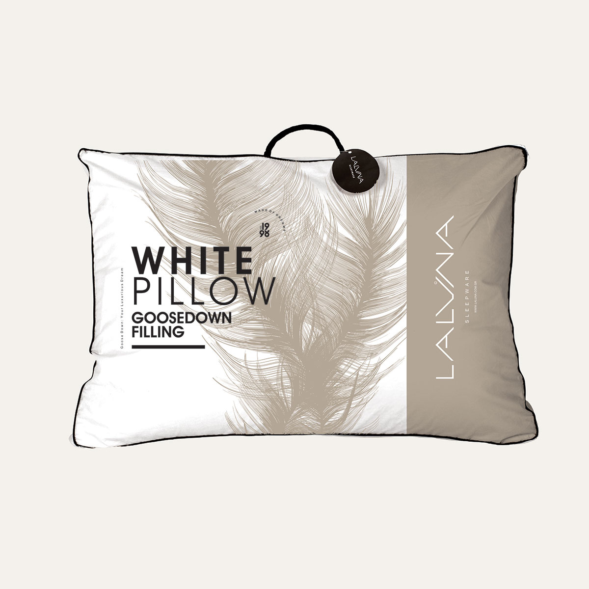 Μαξιλάρι Ύπνου Πουπουλένιο Μαλακό (50X70) La Luna White Pillow 80 20 Home Λευκά Είδη Κρεβατοκάμαρας Μαξιλάρια Spitishop