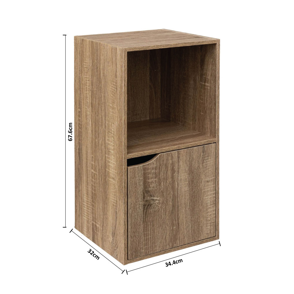 Ντουλάπι Δαπέδου με Ράφι (34 4X32X67 6) F-V Mix Nat 193517 Home Έπιπλα Συρταριέρες - Ντουλάπια Spitishop