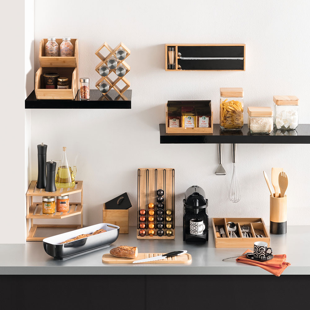 Θήκη Οργάνωσης (30X17 5X12 5) F-V Bamboo Stackable M 167733 Home Οργάνωση & Αποθήκευση Κουζίνας Spitishop