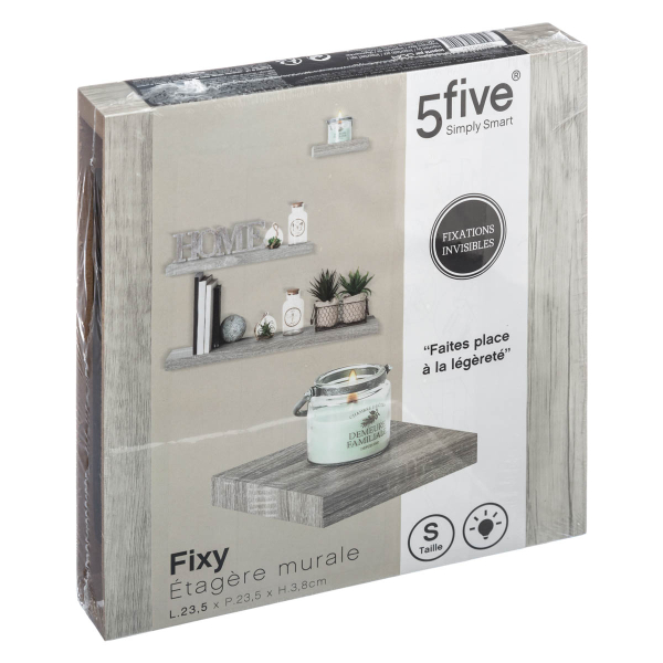 Ράφι Τοίχου (23.5x23.5x3.8) F-V Grey 138952D