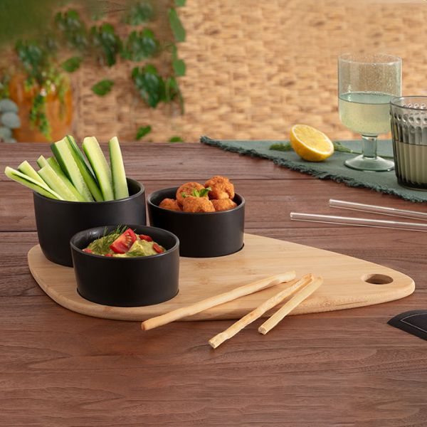 Ορντεβιέρα Σερβιρίσματος 3 Θέσεων (35x24) S-D Bamboo Noir 196388B