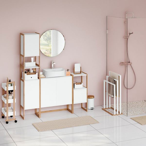 Ντουλάπι Μπάνιου Για Νιπτήρα (70x33x80) F-V Natureo White 174889A