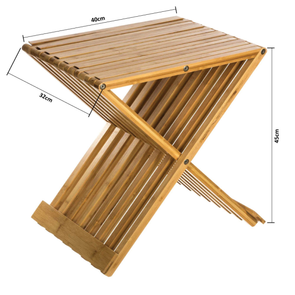 Πτυσσόμενο Σκαμπό (40x32x45) F-V Bamboo 150729