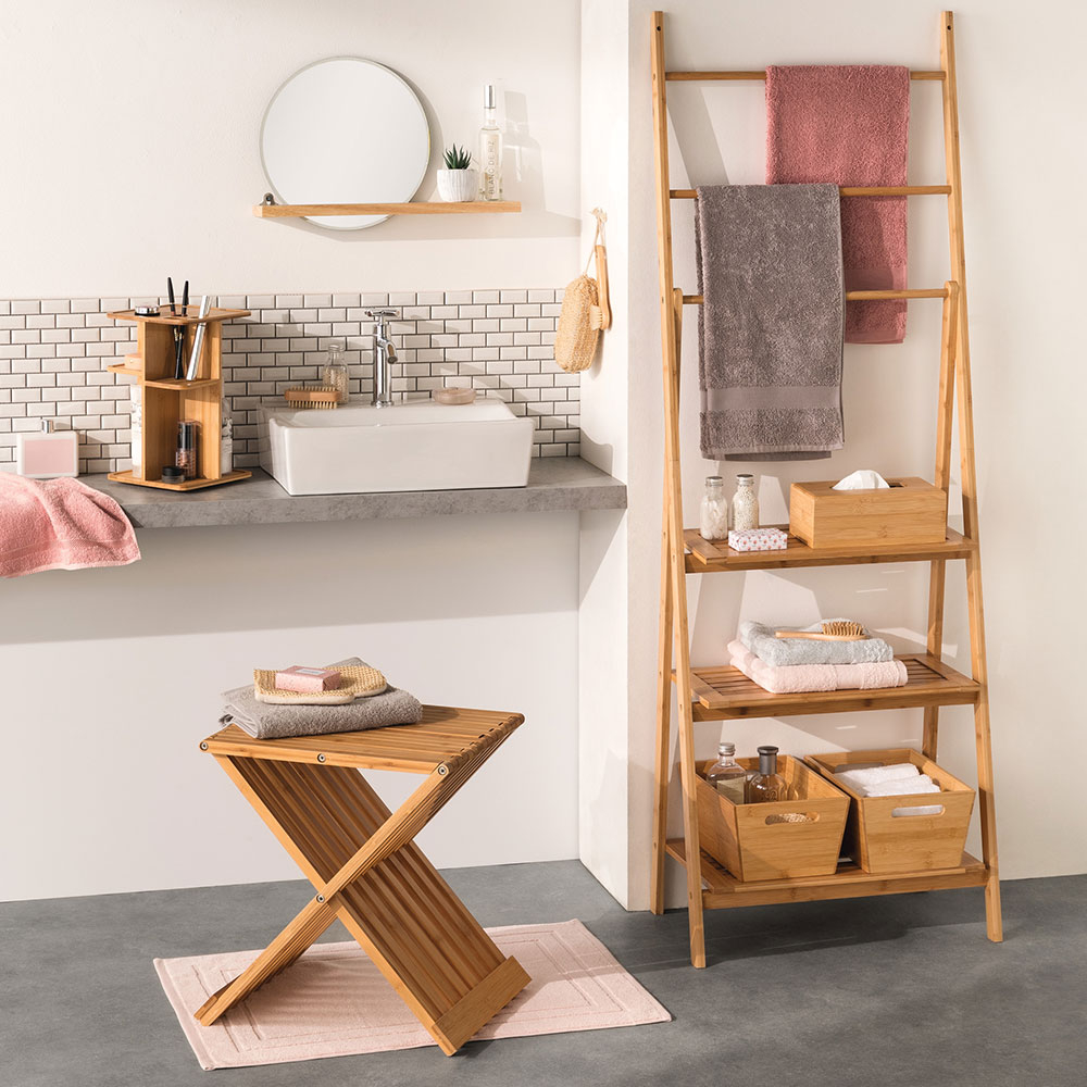 Πτυσσόμενο Σκαμπό (40X32X45) F-V Bamboo 150729 Home Έπιπλα Spitishop