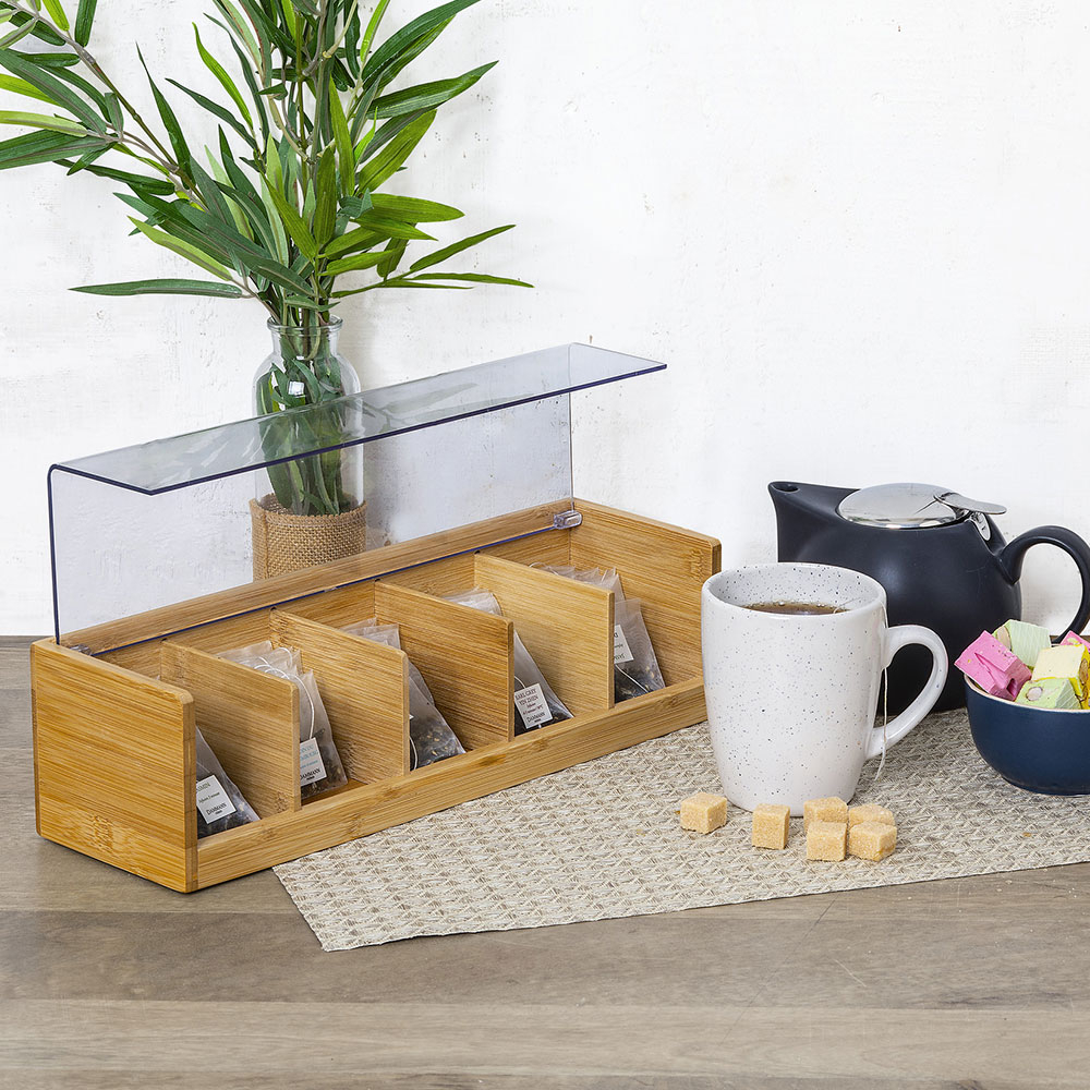 Κουτί για Τσάι (36X11X9 5) F-V Bamboo Cuisine 111635 Home Οργάνωση & Αποθήκευση Κουζίνας Βάζα - Δοχεία Αποθήκευσης Spitishop