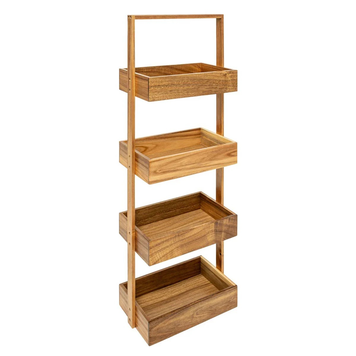 Ραφιέρα Δαπέδου 4 Θέσεων (26 8X16X88) F-V Thin Acacia 204902 Home Έπιπλα Βιβλιοθήκες - Ραφιέρες Spitishop
