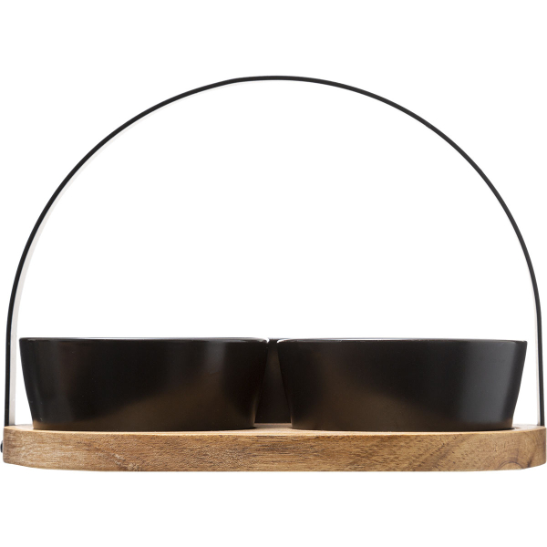 Ορντεβιέρα Σερβιρίσματος 3 Θέσεων (Φ21x14) S-D Black Bamboo 176922