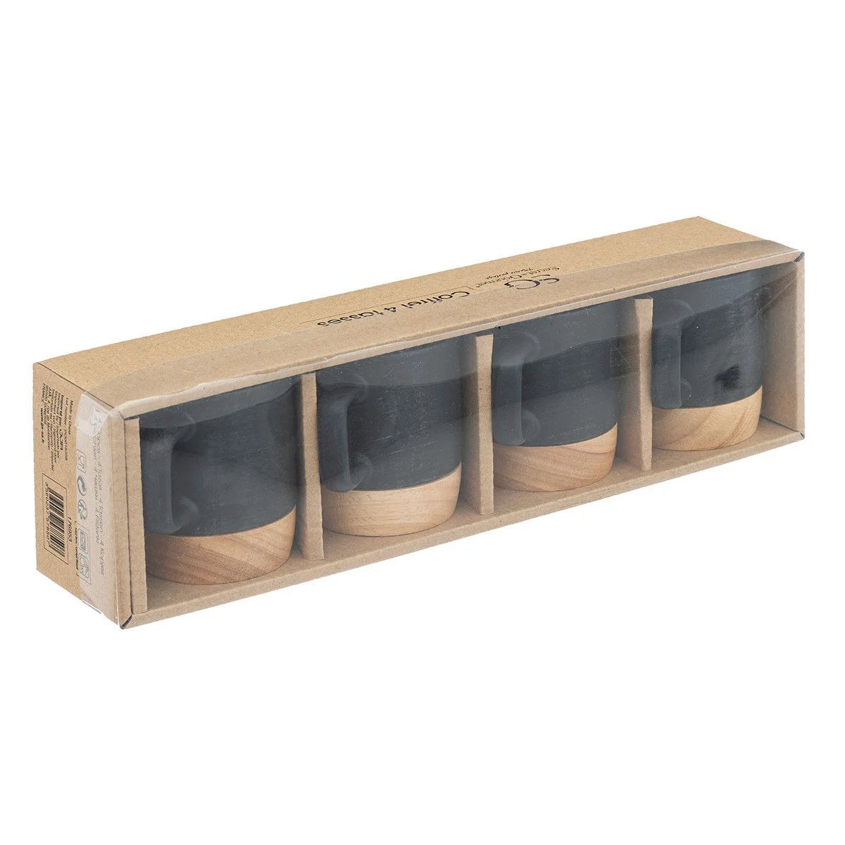 Φλυτζάνια Espresso 120Ml (Σετ 4Τμχ) S-D Black Bamboo 176953 Home Είδη Σερβιρίσματος Κούπες & Καφέ Τσαγιού Spitishop