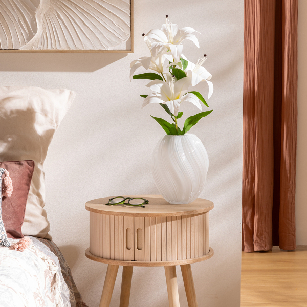 Κομοδίνο Με Ντουλάπι (Φ40x54) A-S Nysos Cream 206052A