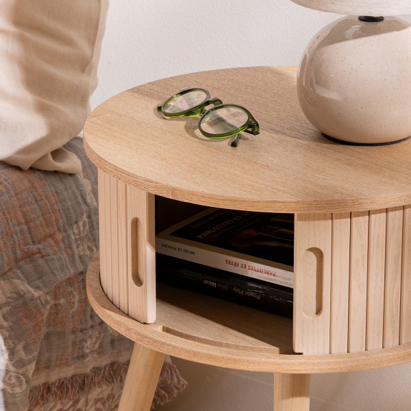 Κομοδίνο Με Ντουλάπι (Φ40x54) A-S Nysos Cream 206052A