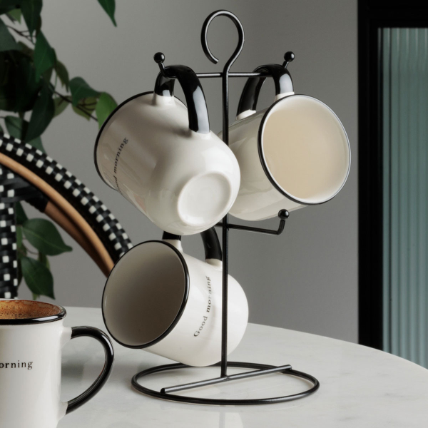 Φλυτζάνια Καφέ 200ml Με Σταντ (Σετ 4τμχ) S-D Alix 196469