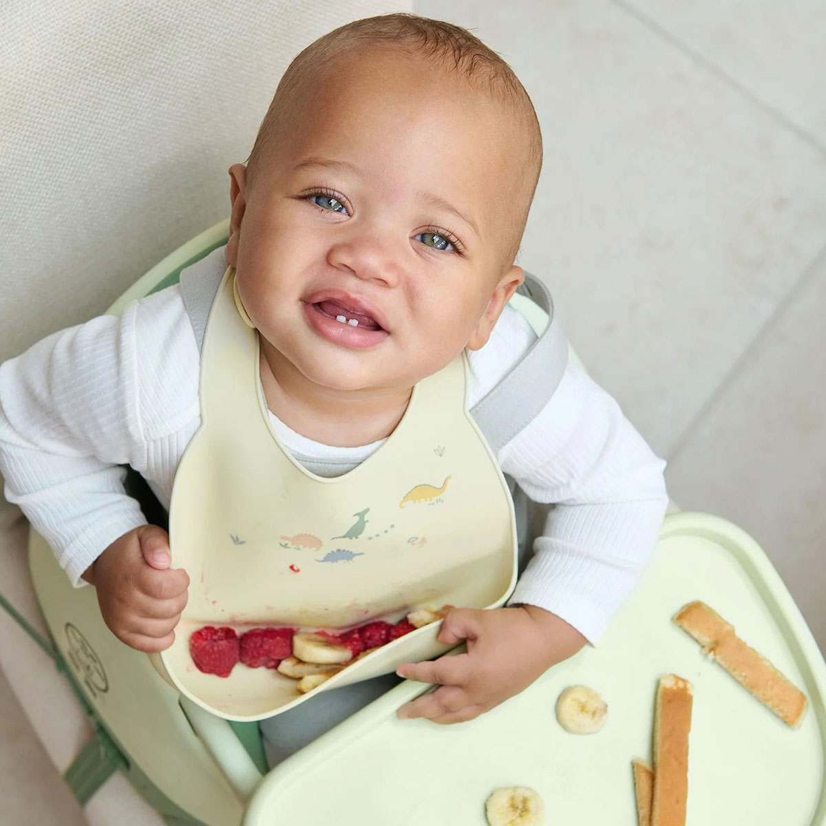 Σαλιάρες Σιλικόνης (Σετ 2Τμχ) Mamas Papas Dino Teal 44231Dn00 Home Βρεφικά Βρεφικές Spitishop