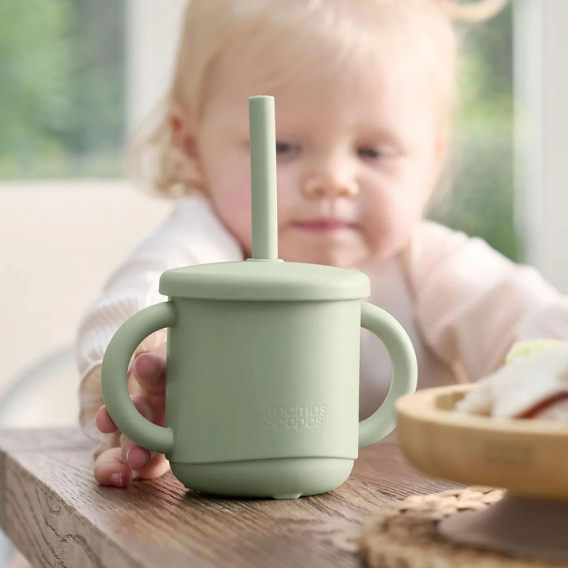 Ποτήρι Εκπαιδευτικό Σιλικόνης Με Καλαμάκι Mamas & Papas Kiwi 4434D6700