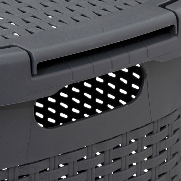 Καλάθι Απλύτων 60Lit (35.2x45x65.8) F-V Rattan Concrete 202408J