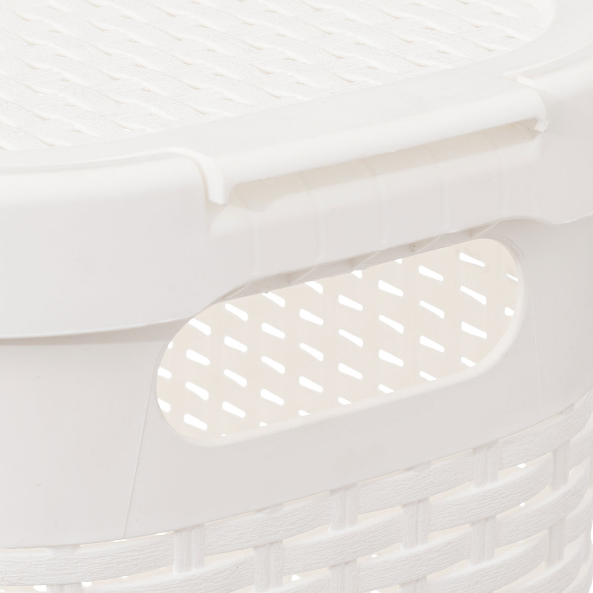 Καλάθι Απλύτων 40Lit (26 5X46 4X60 5) F-V Rattan Slim White 202409M Home Μπάνιο Καλάθια Spitishop