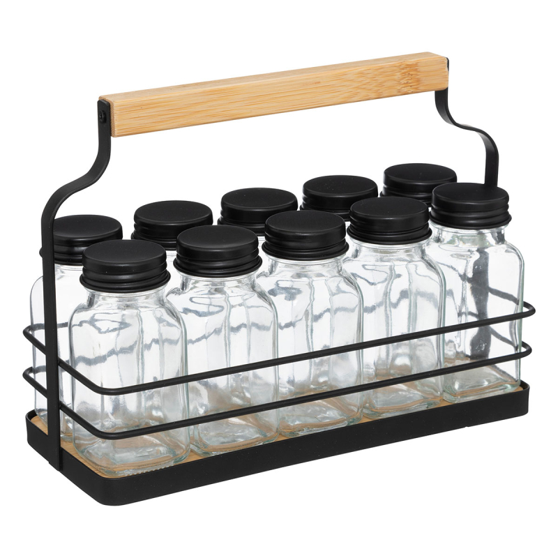 Βαζάκια Μπαχαρικών (Σετ 10τμχ) Σε Σταντ F-V Spice Rack 209215