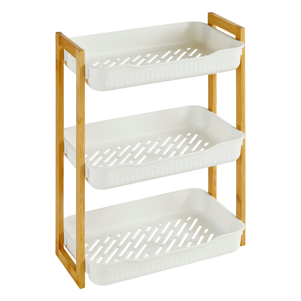 Ραφιέρα Μπάνιου Τριπλή (35X20 5X45) F-V Natureo White 204929 Home Οργάνωση & Αποθήκευση Ραφιέρες Εταζέρες Spitishop
