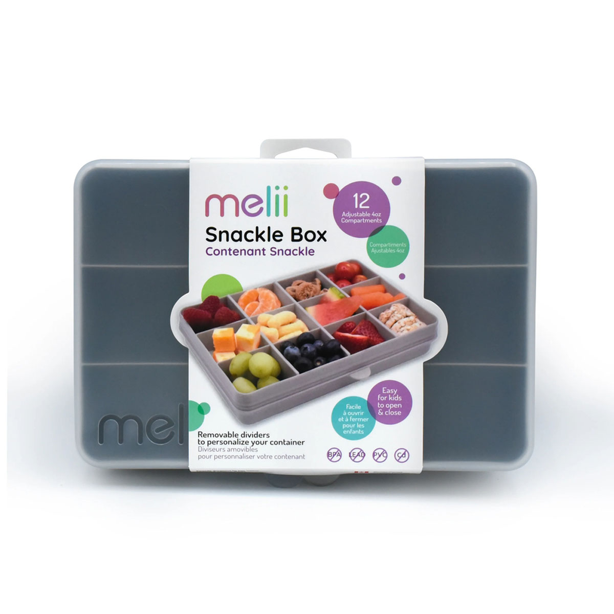 Φαγητοδοχείο με Χωρίσματα Melii Grey Mel19000 Home Παιδικά Είδη Φαγητού & Αξεσουάρ Σερβιρίσματος Spitishop