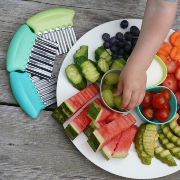 Κόπτης Λαχανικών & Φρούτων (Σετ 3τμχ) Melii Crinkle Cutters Blue MEL20000