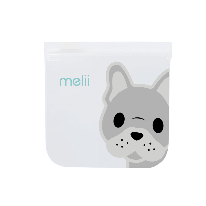 Σακουλάκια Φαγητού Επαναχρησιμοποιούμενα (Σετ 6τμχ) Melii  Bulldog & Shark MEL21210