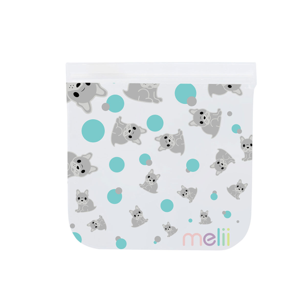 Σακουλάκια Φαγητού Επαναχρησιμοποιούμενα (Σετ 6τμχ) Melii  Bulldog & Shark MEL21210