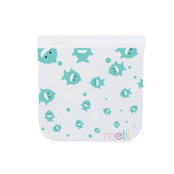 Σακουλάκια Φαγητού Επαναχρησιμοποιούμενα (Σετ 6τμχ) Melii  Bulldog & Shark MEL21210