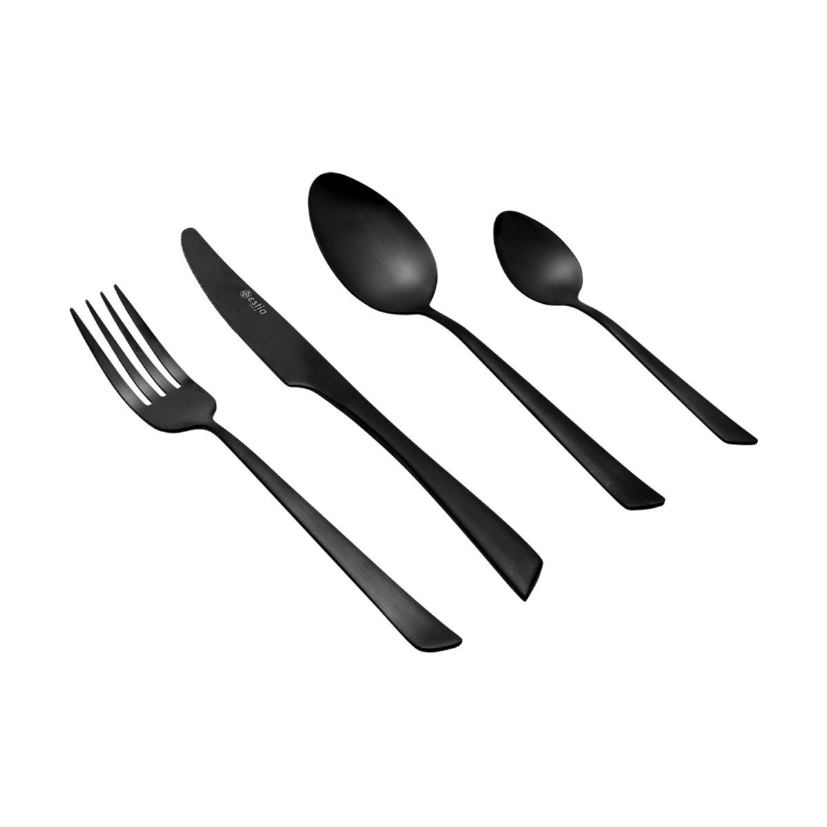 Μαχαιροπίρουνα (Σετ 24Τμχ) Estia Edge Black 01-29173 Home Είδη Σερβιρίσματος Spitishop