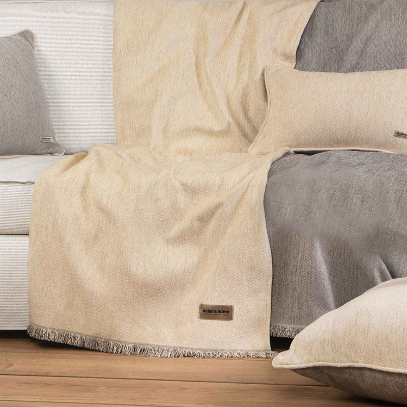 Ριχτάρι Καναπέ Τετραθέσιου 2 Όψεων (180x350) Aslanis Home Ossa Εκρού