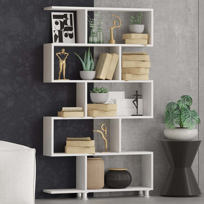 Βιβλιοθήκη Δαπέδου 10 Θέσεων (90x20x156) A-G Nilufer 746JUG3603 White