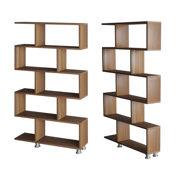 Βιβλιοθήκη Δαπέδου 10 Θέσεων (90x20x156) A-G Nilufer 746JUG3604 Walnut