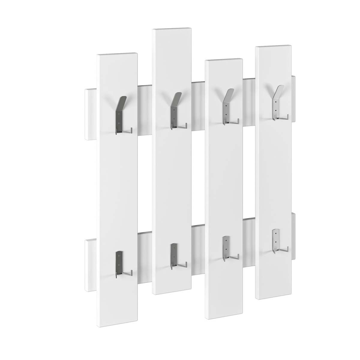 Κρεμάστρα Τοίχου 8 Θέσεων (64X4X81) A-G Wave 855Dte4012 White Home Οργάνωση & Αποθήκευση Κρεμάστρες Spitishop