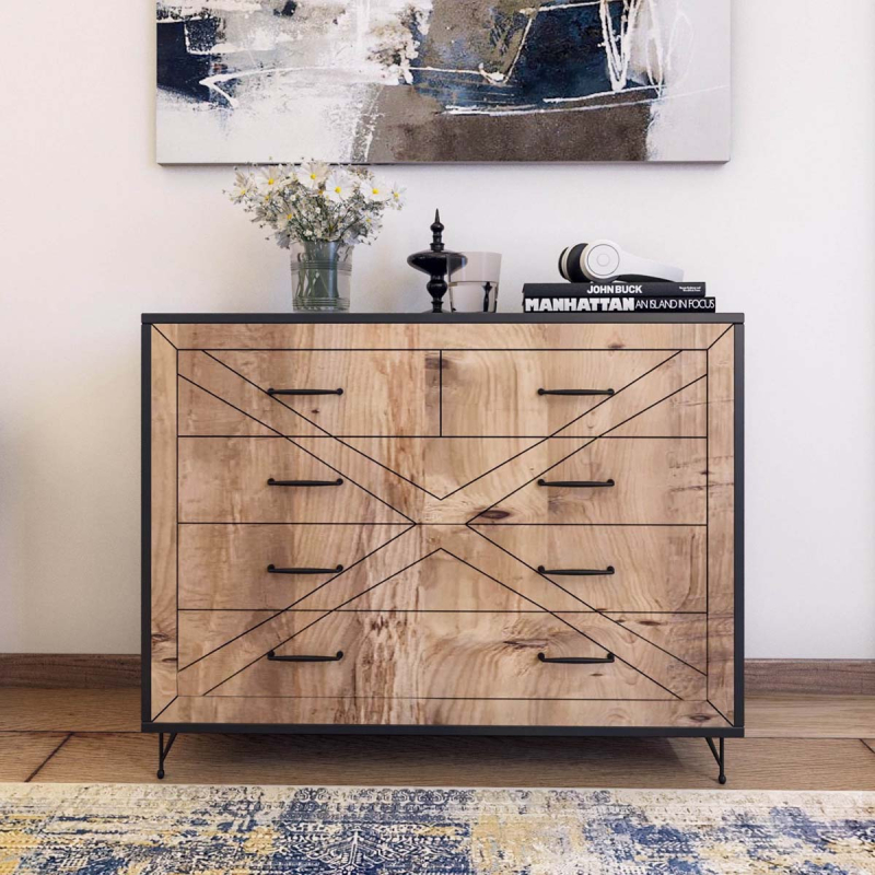 Συρταριέρα 4 Θέσεων (80x40x100) A-G Comfort 854KLN3401 Anthracite Oak