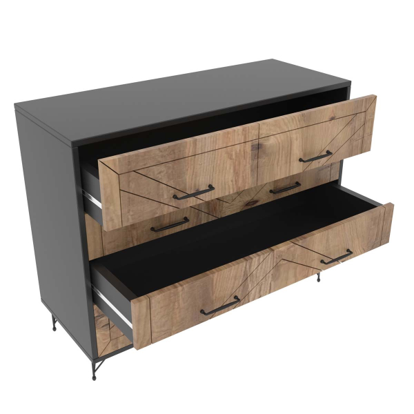 Συρταριέρα 4 Θέσεων (80x40x100) A-G Comfort 854KLN3401 Anthracite Oak