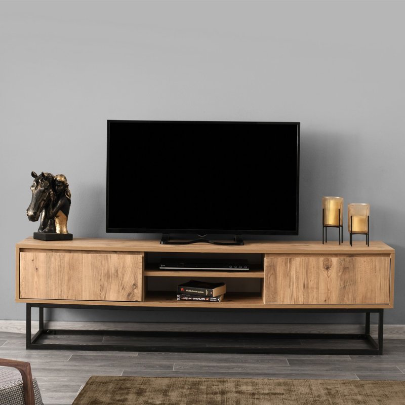 Έπιπλο Τηλεόρασης (180x40x50) A-G Belinda 854KLN3004 Black Pine