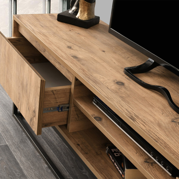 Έπιπλο Τηλεόρασης (180x40x50) A-G Belinda 854KLN3004 Black Pine