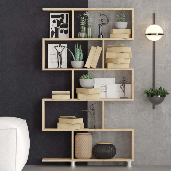 Βιβλιοθήκη Δαπέδου 10 Θέσεων (90x20x156) A-G Nilufer 793ELG3617 Oak