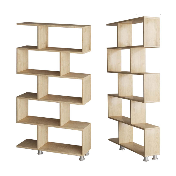 Βιβλιοθήκη Δαπέδου 10 Θέσεων (90x20x156) A-G Nilufer 793ELG3617 Oak