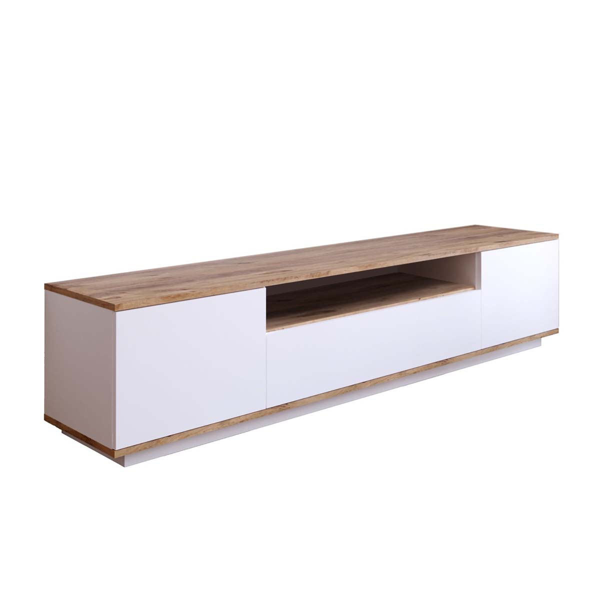 Έπιπλο Τηλεόρασης (180X44 5X44 6) A-G Fr7-Aw 956Lcs1610 Pine White Home Έπιπλα Σαλονιού Spitishop