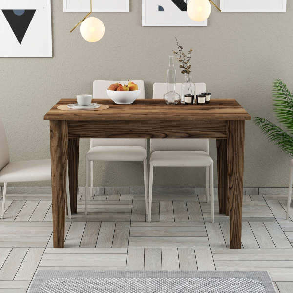 Τραπέζι Κουζίνας Με Αποθηκευτικό Χώρο (110x72x75) A-G Kiev 845HCT2104 Walnut