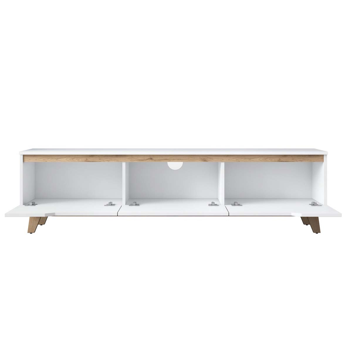 Έπιπλο Τηλεόρασης (180X35X48 3) A-G D1 543Wrn1516 White Walnut Home Έπιπλα Σαλονιού Spitishop